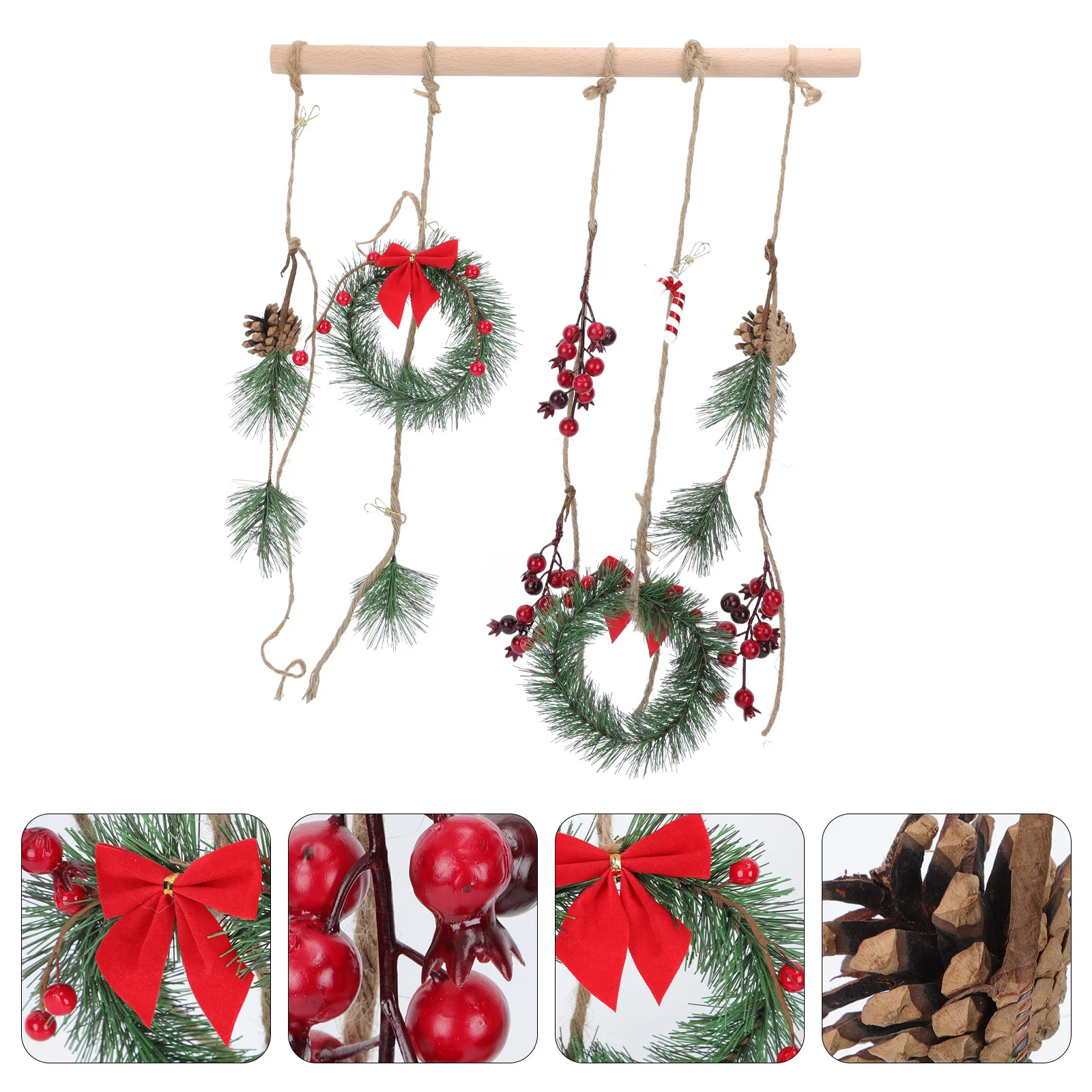

1Pc Christmas Hanging Decor Xmas Door Pendant Christmas Wooden Hanging Ornament