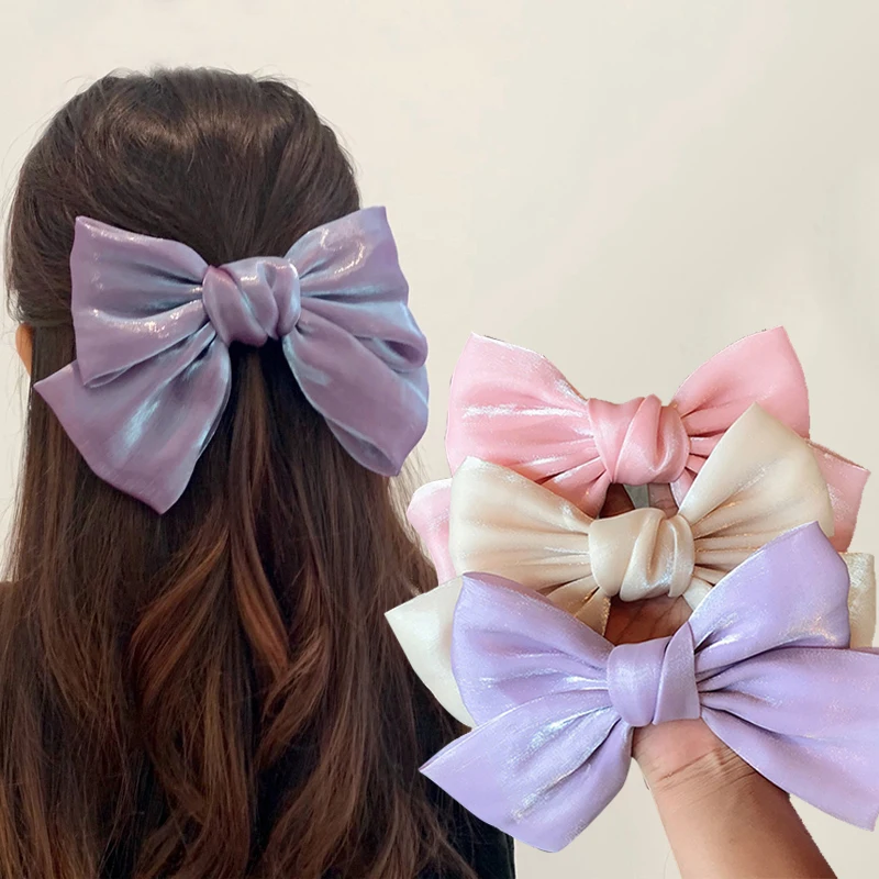 

Симпатичные Большие Шпилька-бант женские шифоновые заколки для волос для девочек заколки для волос аксессуары для волос на день рождения п...