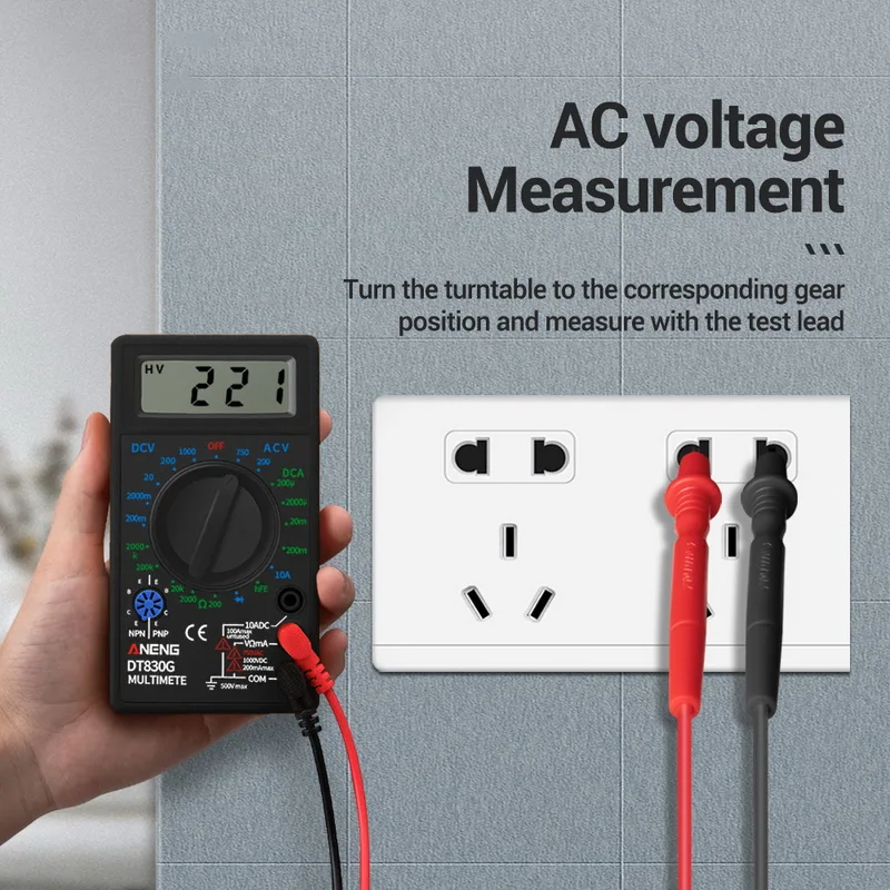 Junejour Digital Multimeter Voltmeter Ammeter Ohmmeter DC10V~1000V 10A AC 750V Current Tester Test LCD Display DT830B | Инструменты
