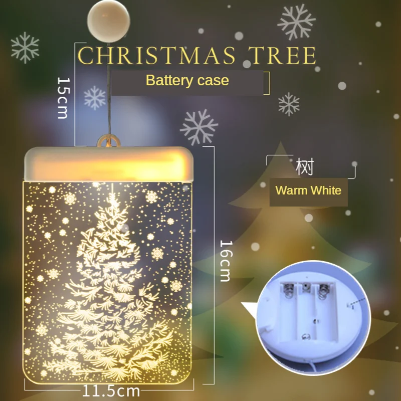 

3D Fairy Lights LED Curtain Lamp Battery-operated garland String Light New Year Christmas Decorations for Home for Window Decor