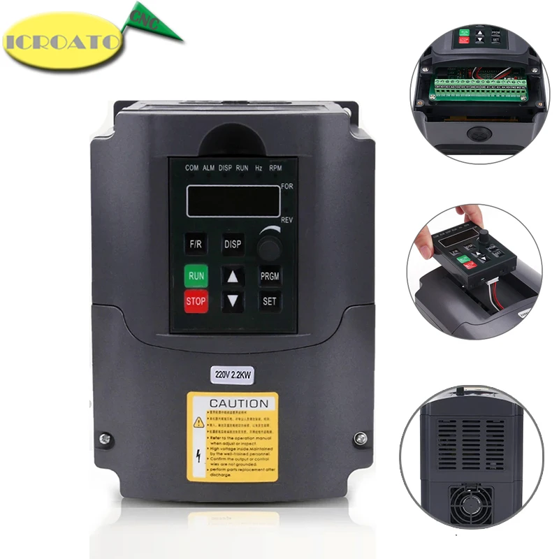

0,75 кВт/1,5 кВт/2,2 кВт/3 кВт/4 кВт/5,5 кВт/7,5 кВт однофазный инвертор на выходе, 3-фазный преобразователь частоты VFD, регулируемая скорость 220 В перем...