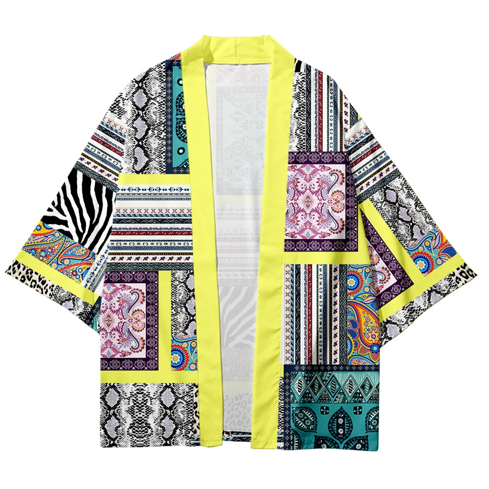 Свободное летнее японское кимоно в этническом стиле размеры 2XS-6XL | Тематическая