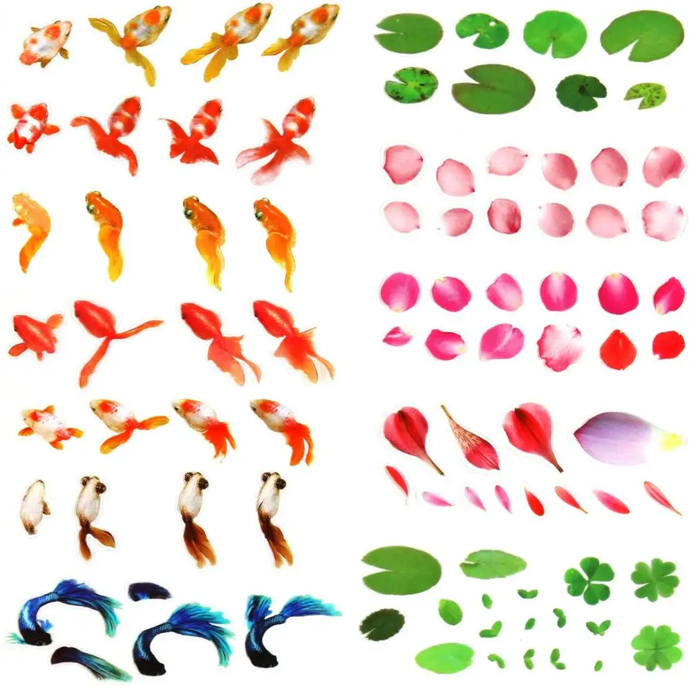 36 листов резиновых пленок наклейки прозрачные декоративные для силиконовой