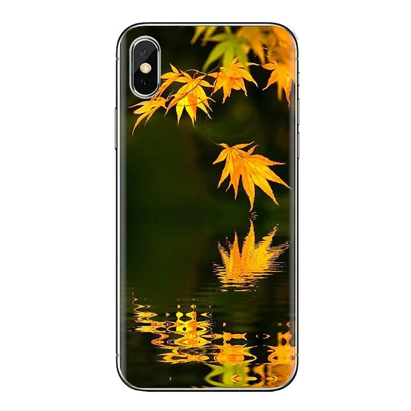 Прекрасный Пейзаж Падающие листья ТПУ чехол для Xiao mi 4 5 5s 6 A1 A2 5X6X8 9 Lite SE Pro Max Mix 2 3 2S |