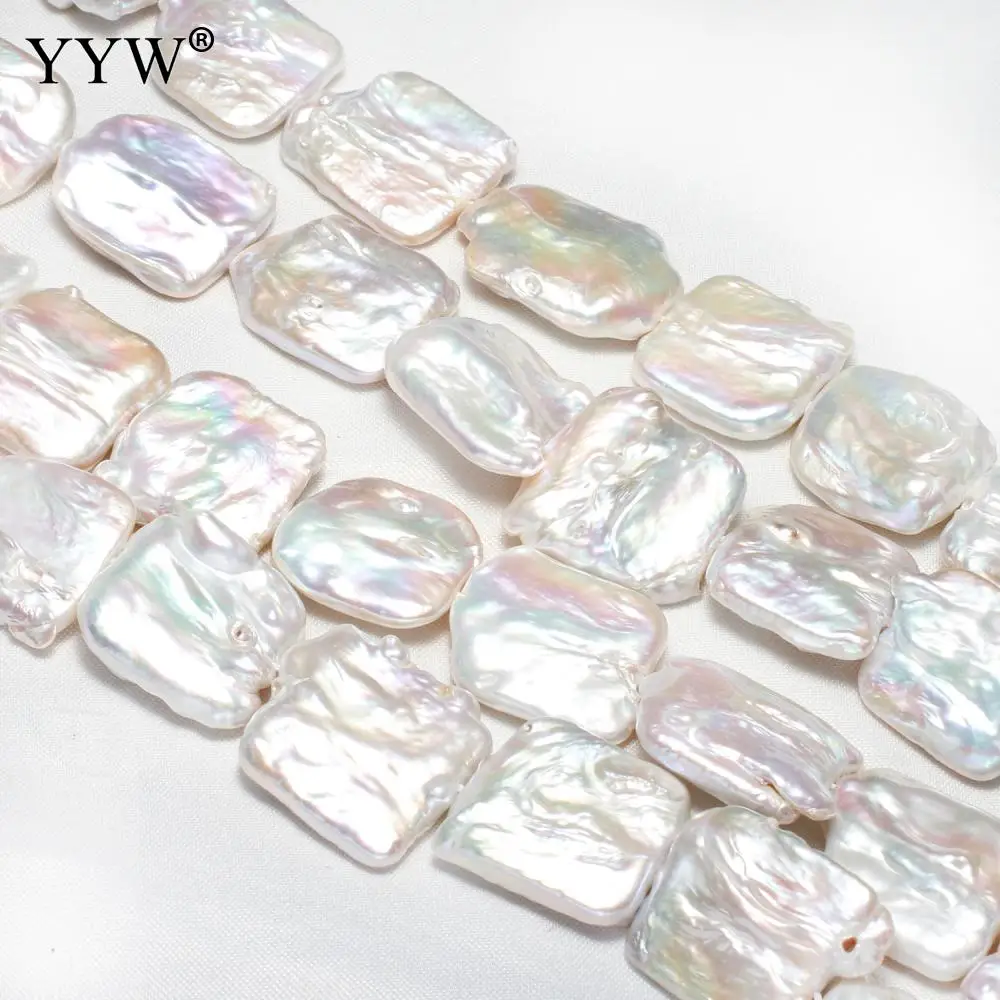 

Cultured Baroque Freshwater Pearl Beads Tibetan Jewelry White Natural Pearls For Diy Making Necklace 20-25mm Hole:Approx 0.8mm