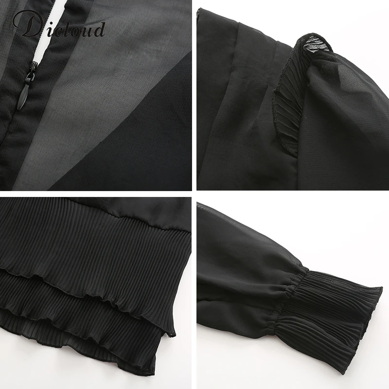 Женские шифоновые мини-платья с рюшами черные красные вечерние платья длинным