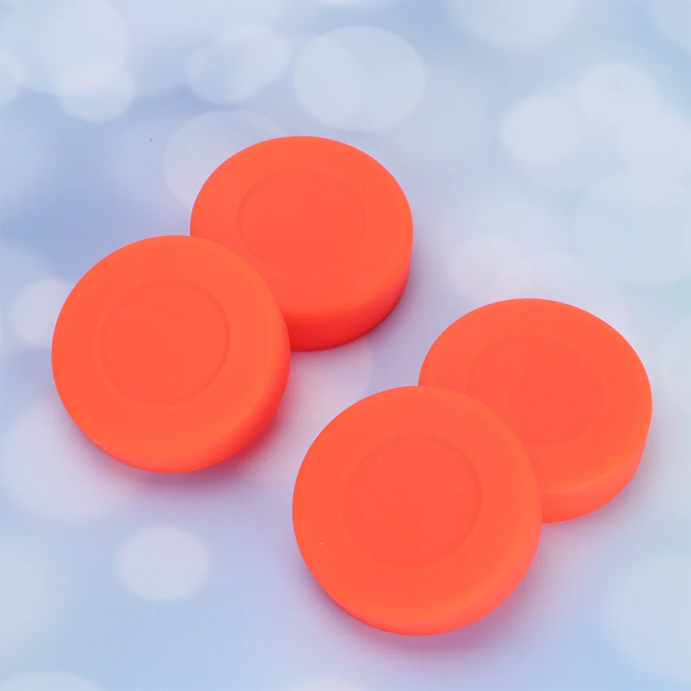 

12 Pcs Adjustable Hardness Rubber Ice Hockey Pucks Matte Hockey Balls Sports Supplies for Roller Street Hockey(Orange)