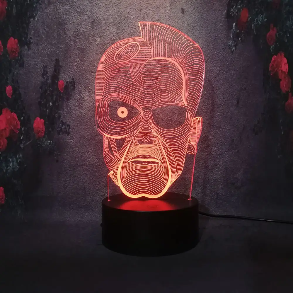 Светодиодный 3d светильник Marvel ночник с Бэтменом головой клоуна батареей|Ночники|