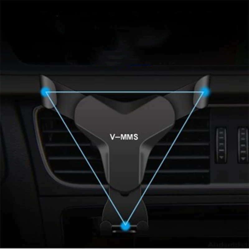 

Car Mobile Phone Holder Air Vent Gravity Design Mount Cradle Stand Adjustable Car Interior Bracket Accessories Black Universal