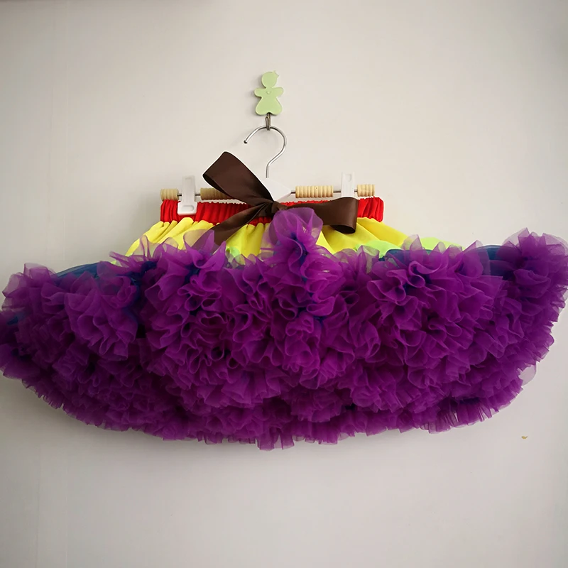 Шифоновая юбка-пачка радужного цвета праздничная для танцев вечеринок принцесс |