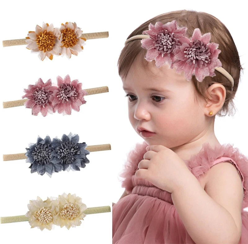 Diadema el&aacute;stica para ni&ntilde;a peque&ntilde;a, accesorios para el cabello de princesa, costura creativa de simulaci&oacute;n nueva, herramientas para foto de flores, venta al por mayor-3