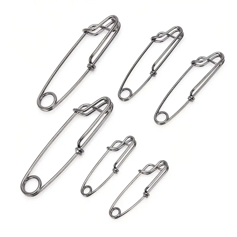 

2pcs Stainless Steel Fishing Snaps Fast lock Clips Size 0-8 Safety Connector Accessories Tackle for Lures hooks