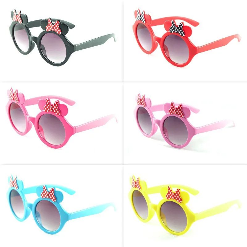 

Minnie Child Sunglasses Fashion Cute Baby UV Protection Glasses Blackout Cartoon Bowknot Girls Accessories Gift Toy Glasses