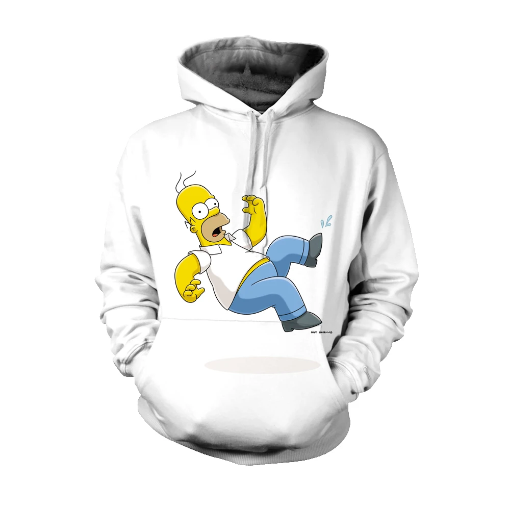 simpsons hoodies 22 Г. Mr. Q на заказ осень зима Симпсоны рисунок толстовки модный бренд черный Рисунок Симпсоны Толстовка мужская Толстовка - Цвет: simpsons hoodies 22