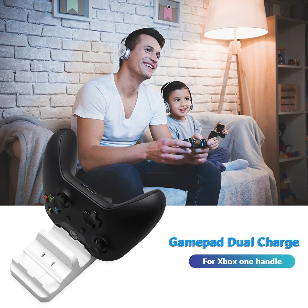 

Charging Dock Charger with Battery Dual USB One S Game Controller Packs for Xbox Household Playing Game with Children