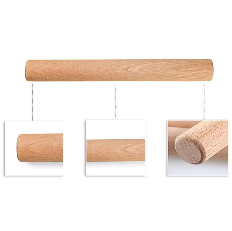 

1 Piece Natural Wooden Rollers Dough Cooking Tools Creative Portable Making Pastry Cake Roller Tool Kitchen Bakeware Accessories