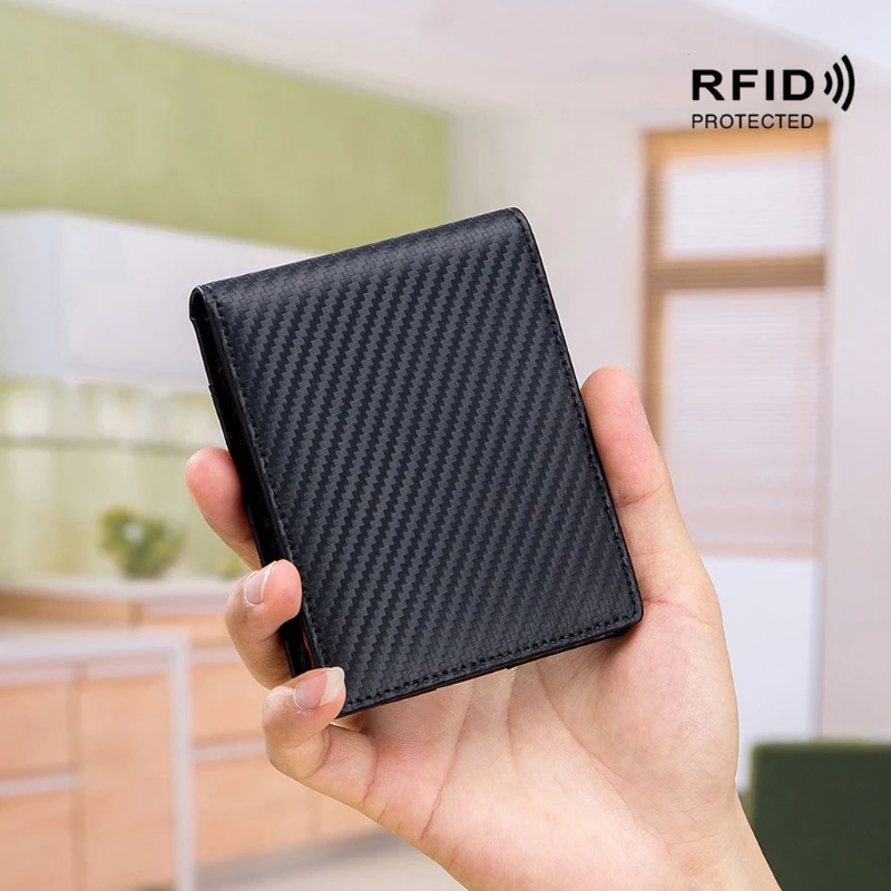 Кошелек с RFID блокировкой для мужчин кожаный мужской тонкий кошелек|Мужские