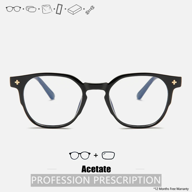 

Круглые очки, мужские очки по рецепту, женские прогрессивные дизайнерские очки по рецепту, очки