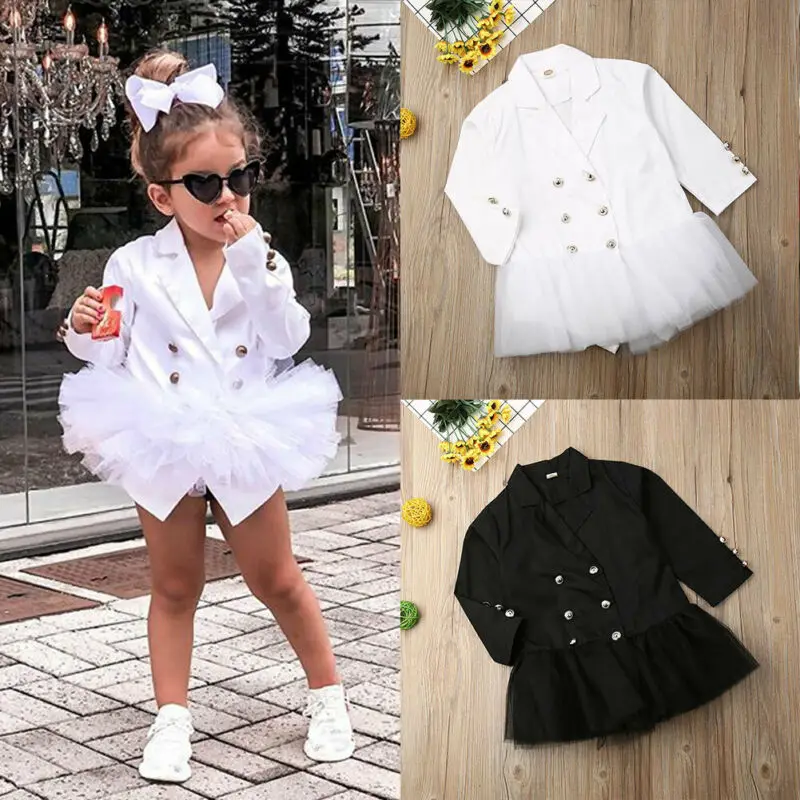 New 2019 Girls Kids Jackets Party Formal Chiffon Dress Suit Clothes Fashion Princess Children Coat Outerwear | Детская одежда и
