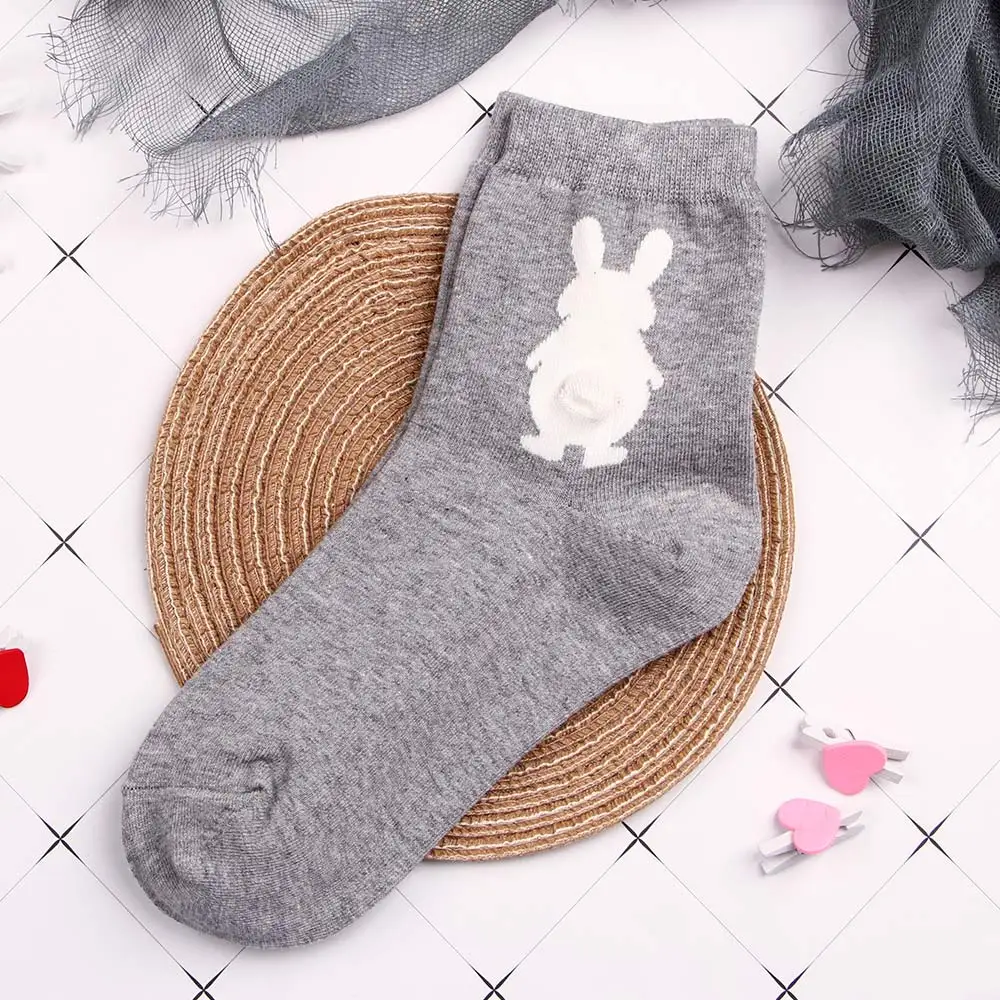 

1 Pair Spring Summer Cartoon Animal Tail Pattern Soft Cotton Short Sock Women Girls Casual Cute Ankle Sock