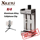 XILETU XJ-8 многофункциональный держатель для мобильного телефона зажим для штатива для телефона фонарик микрофон с духовным уровнем и холодным башмаком