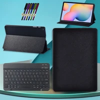 tablet case for samsung galaxy tab s6 lite p610p615 10 4 inch pu leather cover case free stylus wireless bluetooth keyboard