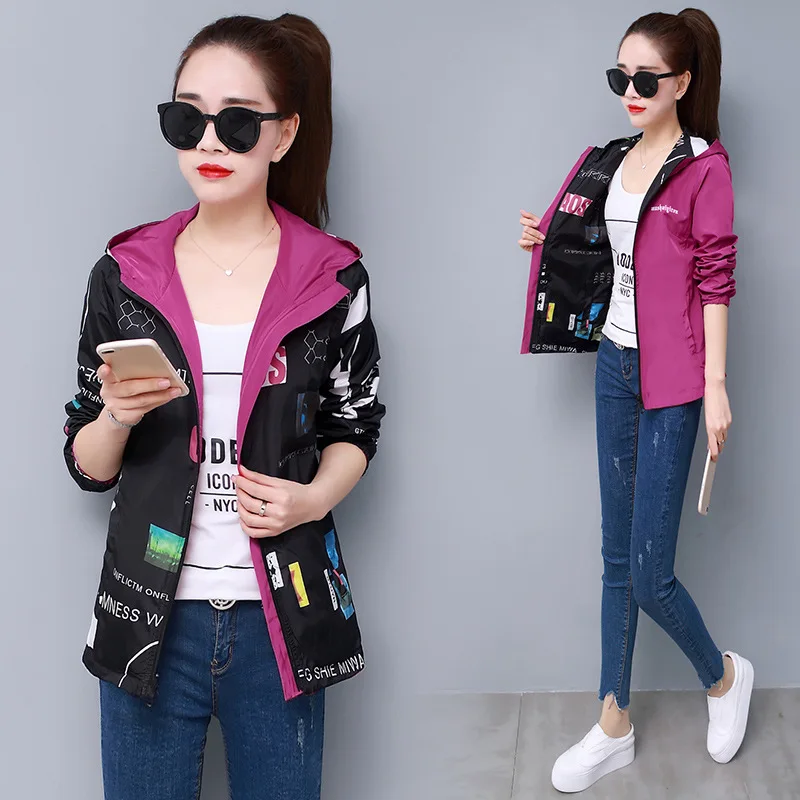 Женская Весенняя тонкая одежда с обеих сторон куртки бейсбольная форма на молнии