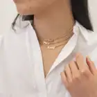 Ожерелья с именем на заказ, ювелирные изделия из нержавеющей стали, персонализированный чокер с буквами и кубинской цепью 3 мм для женщин и девушек на День Матери