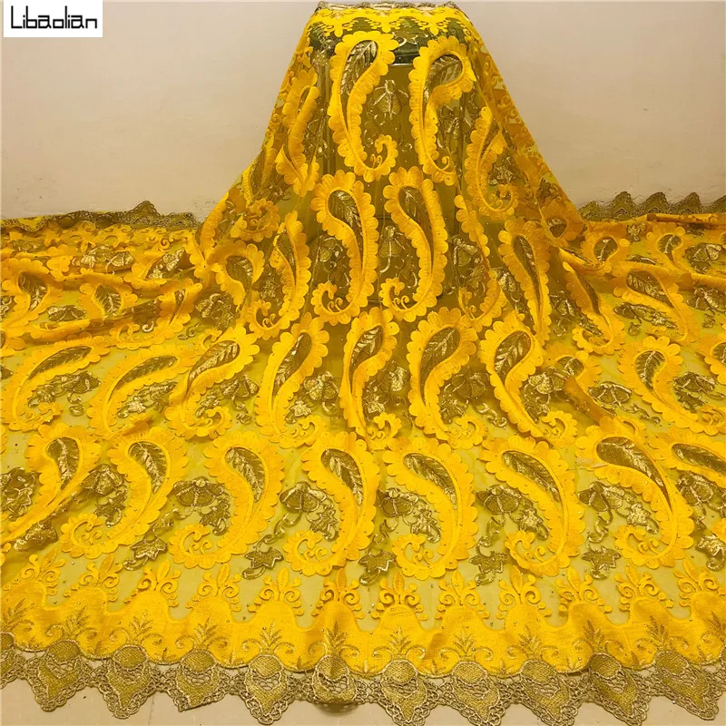 

Hot Selling French Net Lace Wholesale Price High Quality African Tulle cord Lace 2020 Net Embroidered Lace 5yards/pcs B27-13