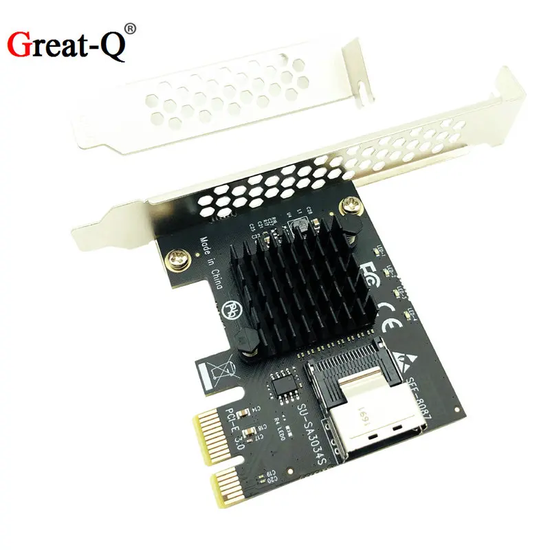 Плата расширения Mini SAS SFF-8087 4 port SATA 3 III 0 к PCI e PCIe контроллер PCI-e SFF 8087 SFF8087 SATA3 адаптер