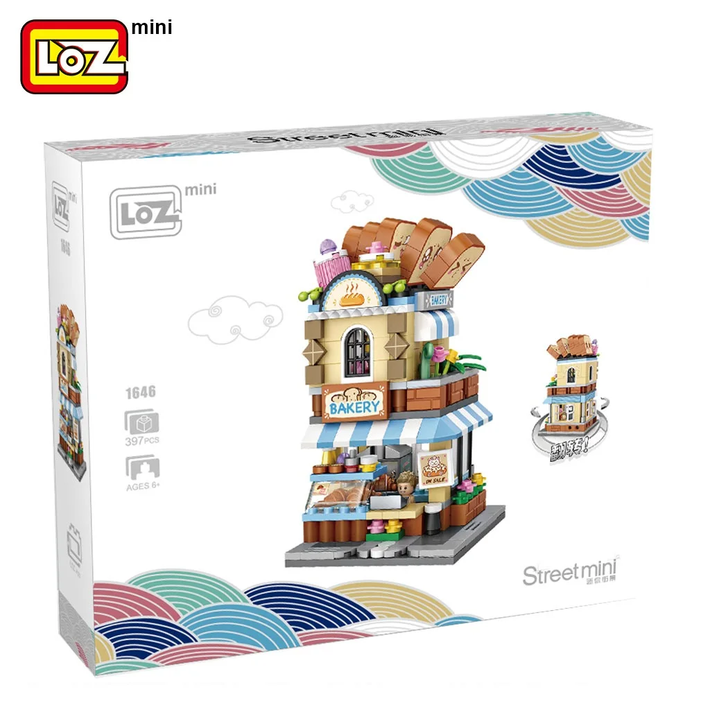 

LOZ Mini Blocks Street Flower Shop Building Bricks for Kids Toy Small Wedding Store Model Children Educational Gifts 1645-1648