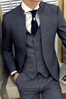 Красивый смокинг, мужские костюмы, 3 штуки, блейзер делового костюма пик, лацканы, на заказ, свадебные, формальные, вечерние костюмы (пиджак, жилет, брюки) N187