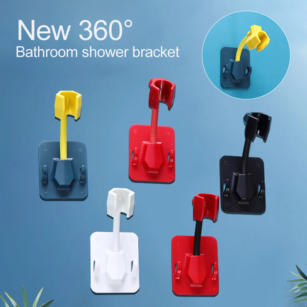 

Держатель для душевой лейки на присоске, Универсальная регулируемая фиксирующая подставка, без перфорации, настенный аксессуар