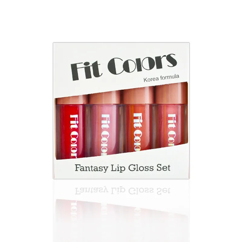 4 Colors Lip Gloss Set Silky Matte Lasting Waterproof Non-Stick Cup Easy Dyeing Liquid Lipstick Makeup Tool |