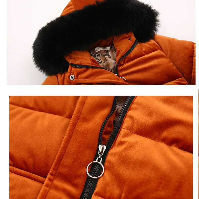 Зимние куртки новинка 2019 теплые длинные вельветовые пальто с капюшоном и густым
