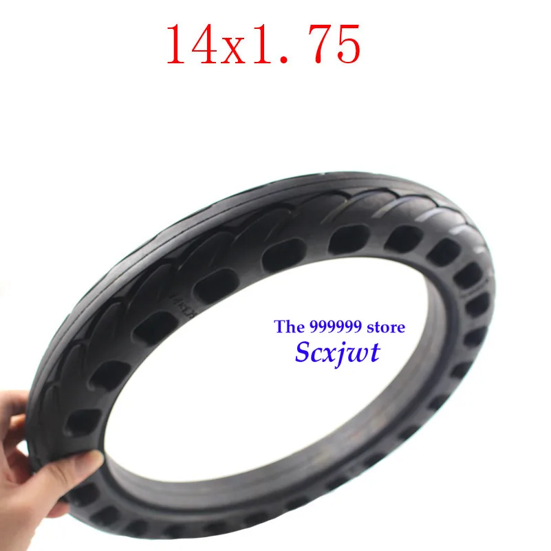 

2PCS Good quality 14x1.75 bicycle electric bicycle explosion-proof solid tire non-inflatable solid tire
