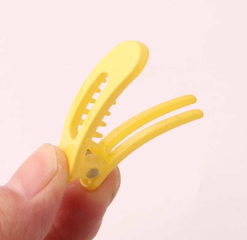 Детские заколки для волос яркие однотонные из экологичного пластика девочек