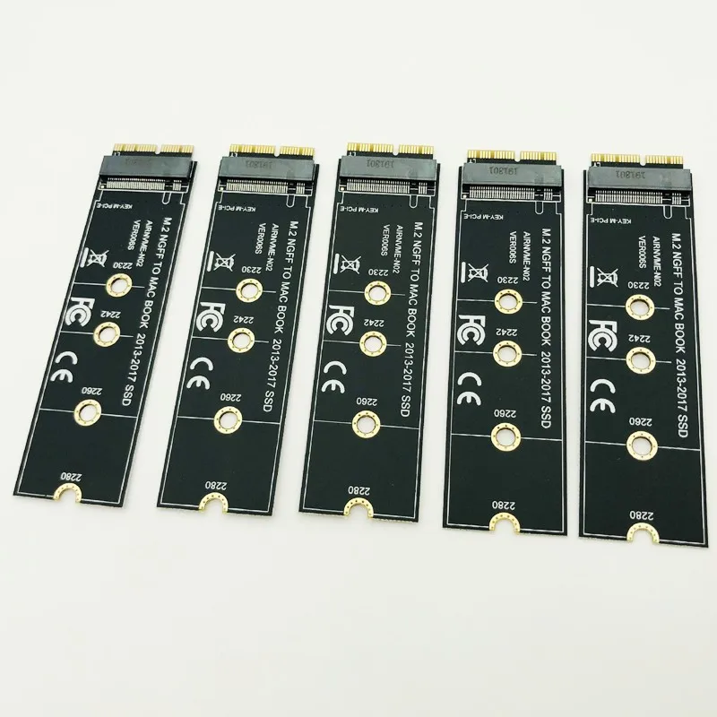 Адаптер NVME M2 SSD для MacBook Air Pro Retina 2013 2017 5 шт.|Адаптеры карт памяти| |