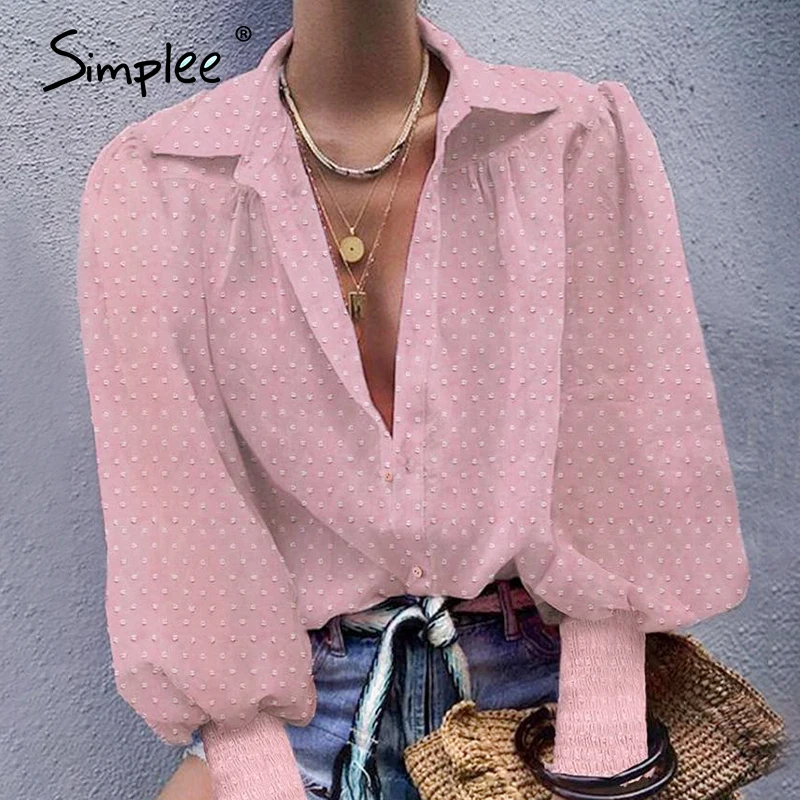 Женская блузка с длинным рукавом Simplee белая Повседневная офисная леопардовым