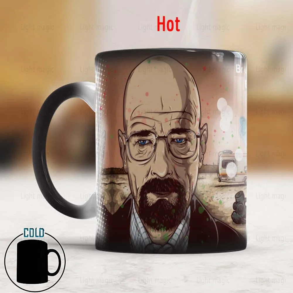 

2022 Breaking Bad Coffee Mug 11oz Creative Ceramic Color Changing Magic Mug and Cup Husband Birthday Gift