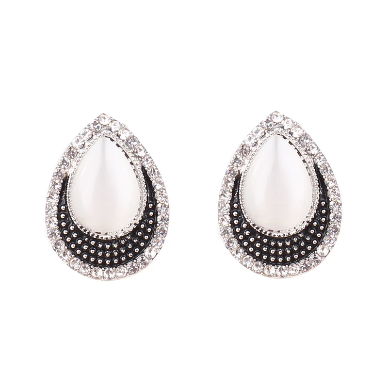 Модные серьги-гвоздики с кошачьим глазом стразы серьги золотого цвета проволока