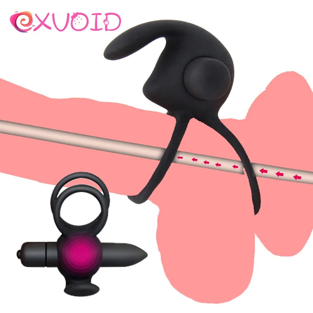 Вибратор для эякуляции EXVOID вибрирующее кольцо пениса с задержкой Силиконовая