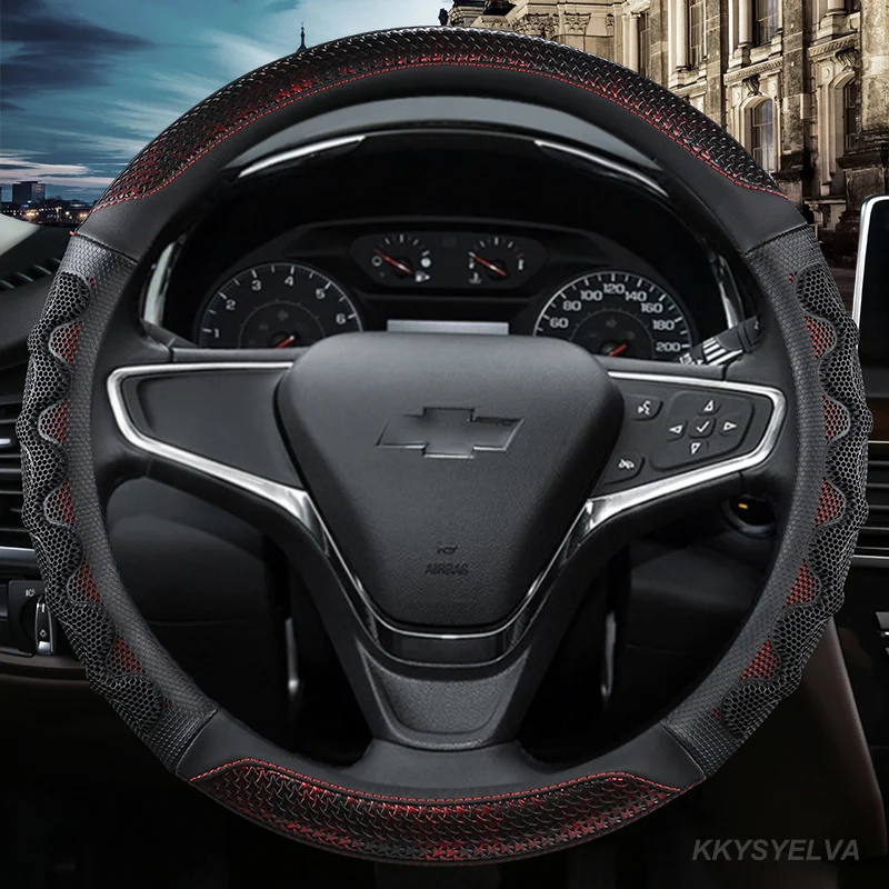 Из искусственной кожи чехол рулевого колеса автомобиля противоскользящая для Chevrolet Monza Cruze Crvalier Малибу каптива автомобильные аксессуары