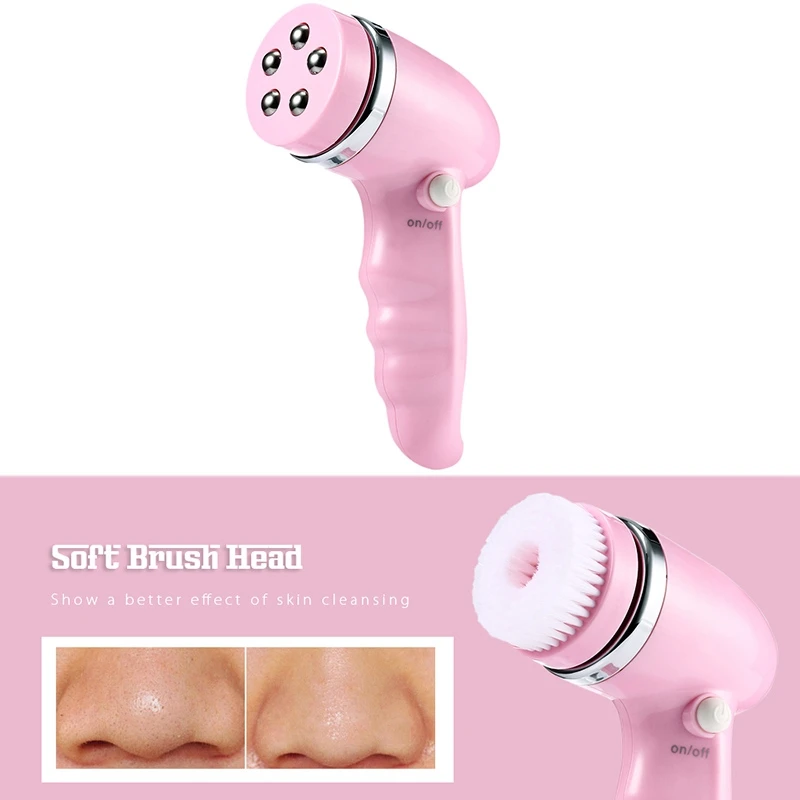 4 в 1 Электрический инструмент для чистки лица Чистящая щетка пор очищающее
