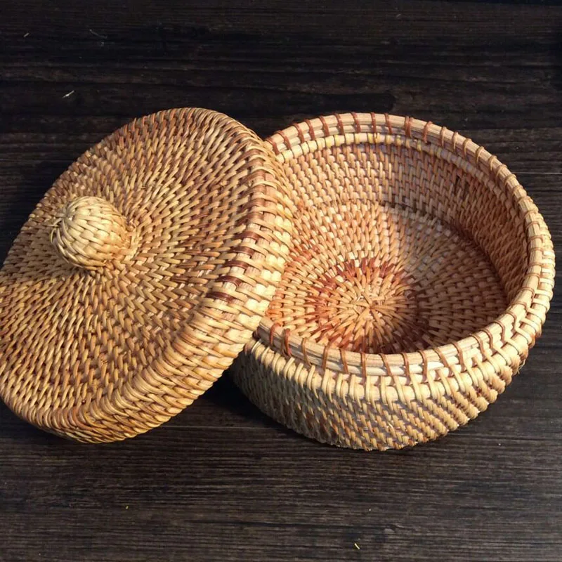 Коробка для хранения из ротанга es с крышками коробка для хранения из ротанга для чай украшения коробка для чая жестяная винтажная коробка для хранения ювелирных изделий Органайзер коробки для ювелирных изделий