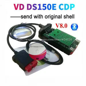 DHL 4 шт.лот Best V8.0 pcb + 2017.R3newest программное обеспечение на cd для vd ds150e cdp bluetooth для автомобилягрузовика vd tcs cdp диагностический инструмент