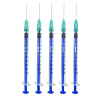 1ml 1cc syringe with plastic blunt needle great for refilling measuring or feeding pack of 50