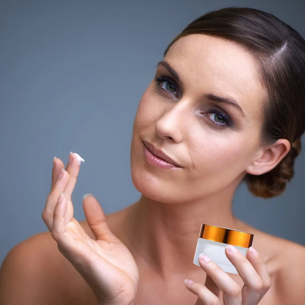 

10Pcs 30g Glass Cream Jars Refillable Makeup Dispenser Jars Storage Bottles