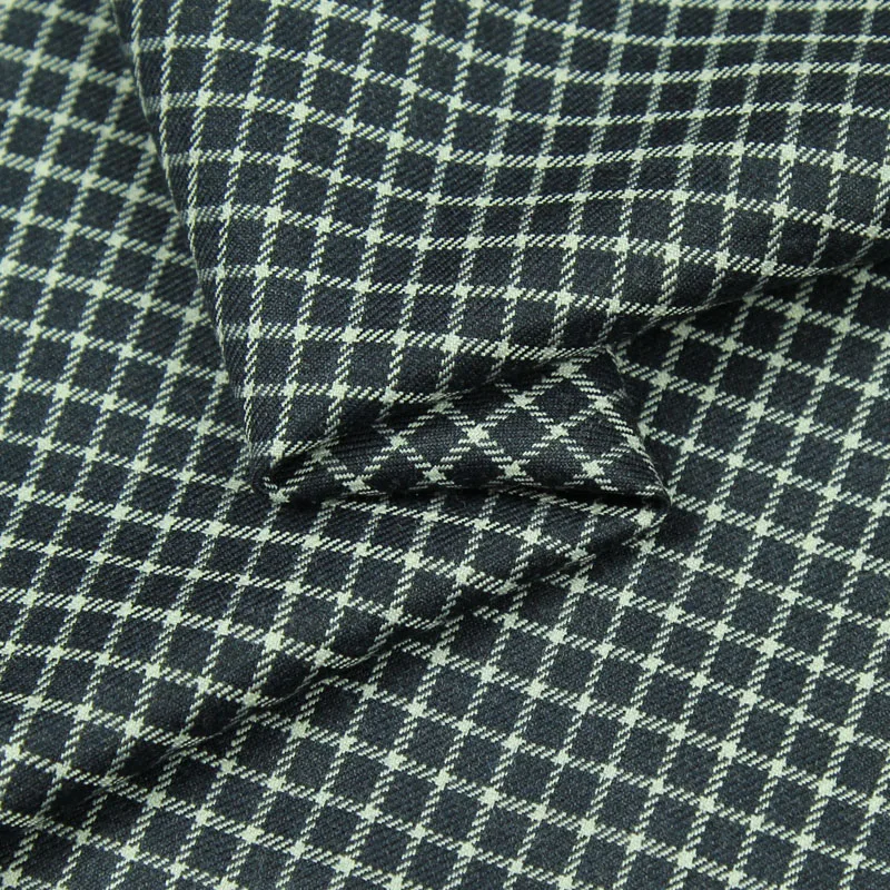Navy blue geometric plaid design British style wool worsted blended fabric WF216 | Дом и сад