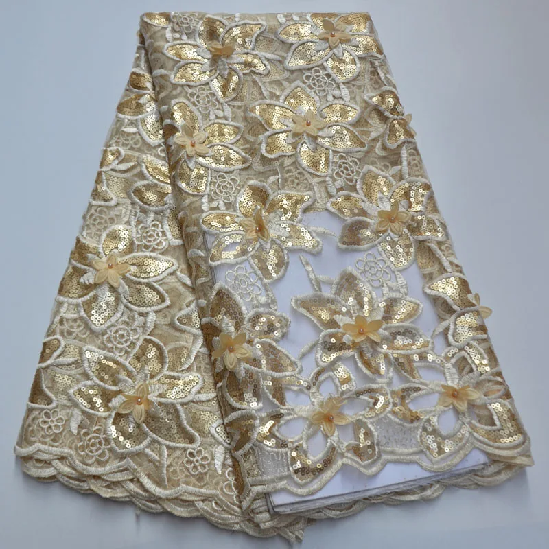 Кружевная ткань с блестками 2020 ярко-синие нигерийские кружева